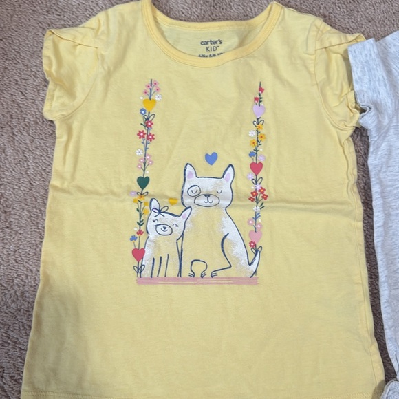 Tommy Hilfiger size 5 girls short sleeve t shirt white blue star used cotton - Picture 6 of 6